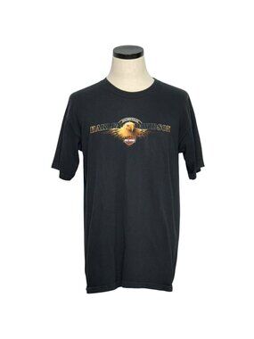 Harley-Davidson Maui Hawaii Black Graphic T-Shirt Large Mens Short Sleeve Eagle